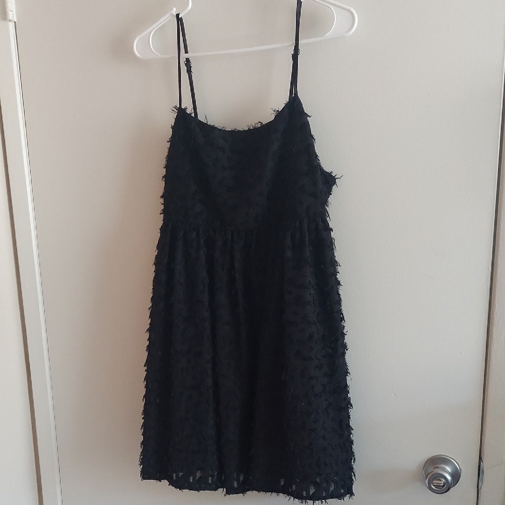 Wild Fable Black Textured Dress
